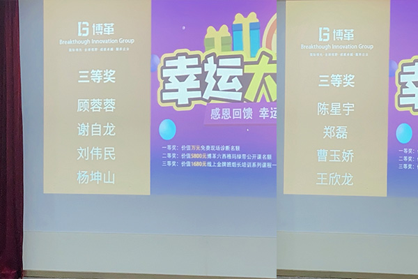 精益生產管理培訓抽獎